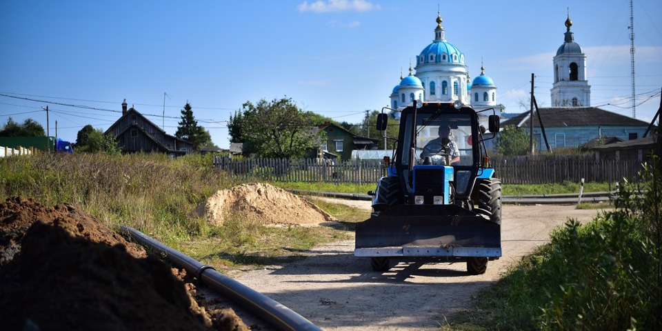 Cтроительство газопровода в Большесельском районе